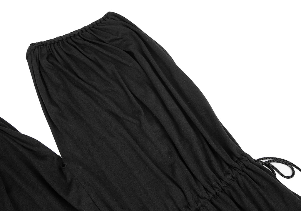 LIMI feu JAPAN. (yohji yamamoto) Black Ruched Gathered Sleeveless Dress
