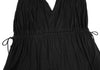 LIMI feu JAPAN. (yohji yamamoto) Black Ruched Gathered Sleeveless Dress