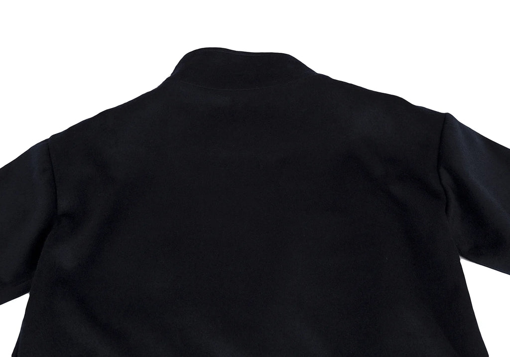 ISSEY MIYAKE JAPAN. zucca. Front Wrap Navy Shaggy Coat