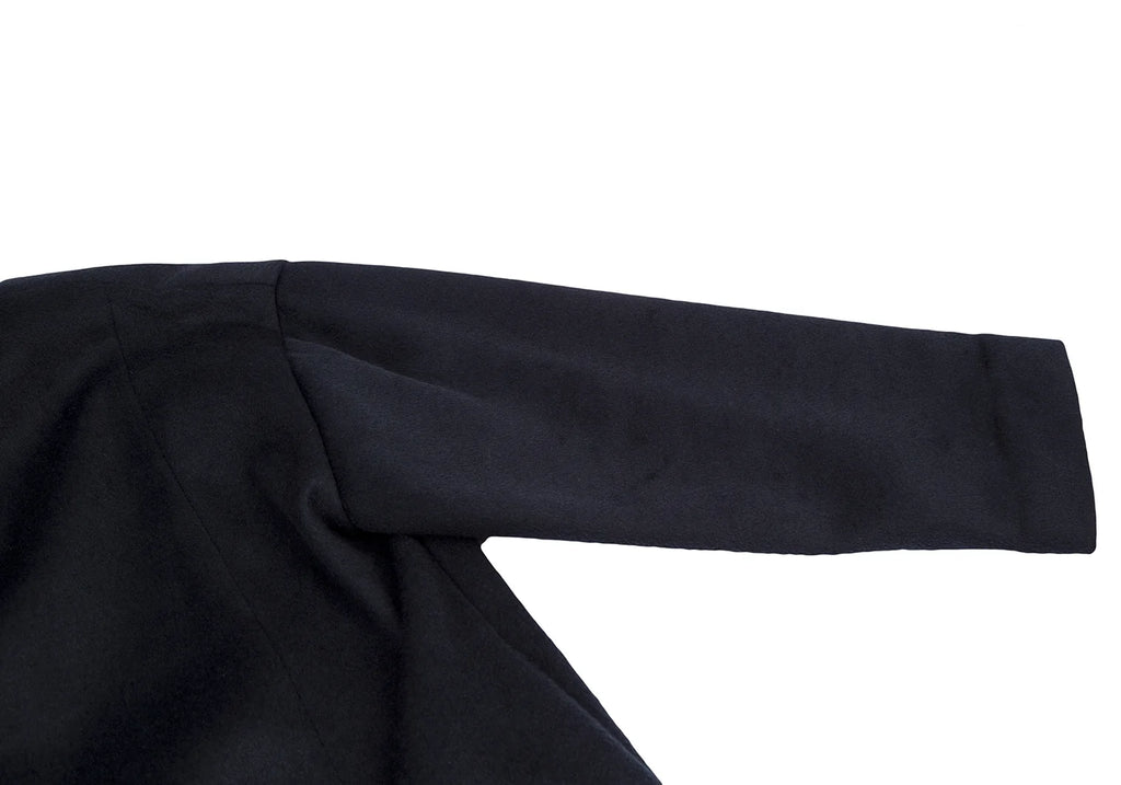 ISSEY MIYAKE JAPAN. zucca. Front Wrap Navy Shaggy Coat