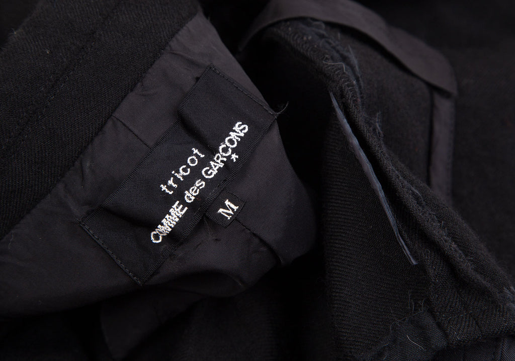 Comme des Garcons Japan. Tricot. Black Switching Dyed Jacket