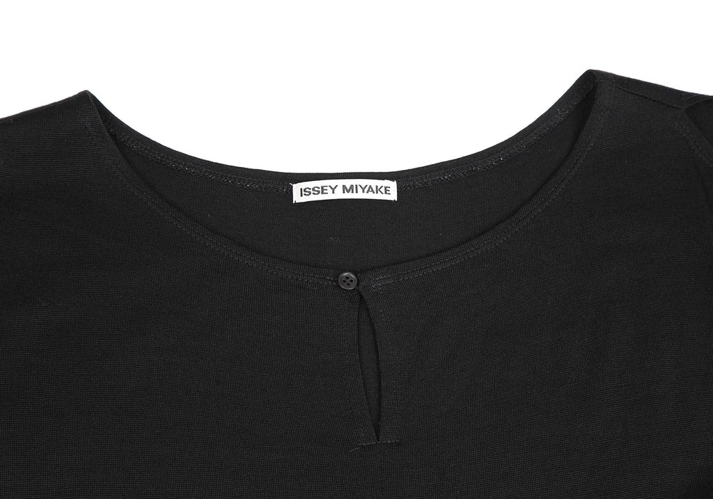 ISSEY MIYAKE  JAPAN. Black Wool Panel Switching Dress