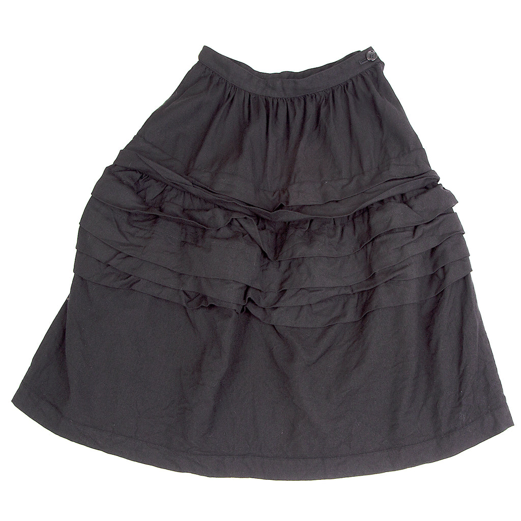 COMME des GARCONS JAPAN. TRICOT. Black Knob Tiered Skirt