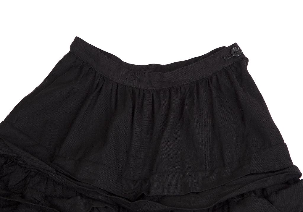 COMME des GARCONS JAPAN. TRICOT. Black Knob Tiered Skirt