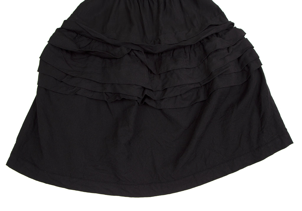 COMME des GARCONS JAPAN. TRICOT. Black Knob Tiered Skirt