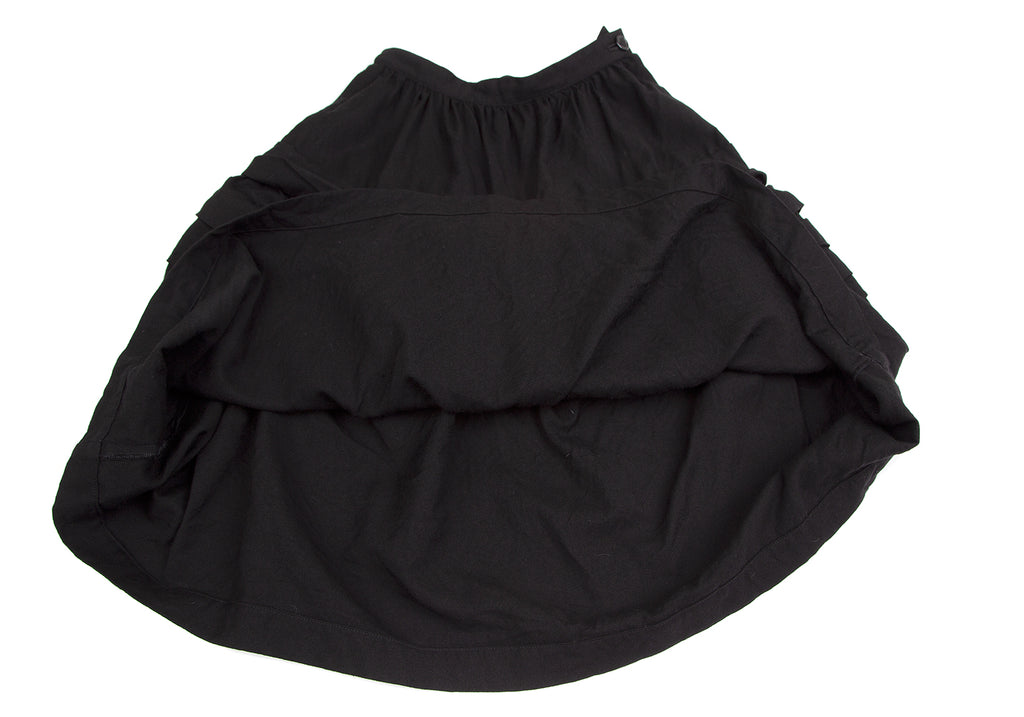 COMME des GARCONS JAPAN. TRICOT. Black Knob Tiered Skirt