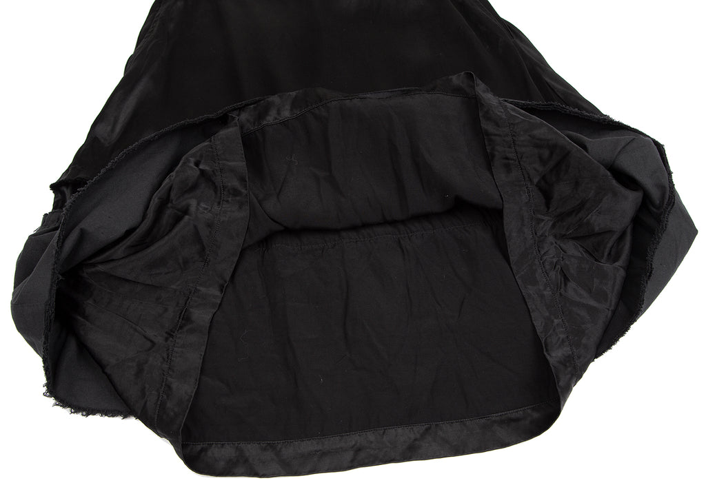 COMME des GARCONS JAPAN. TRICOT. Black Dyed Switching Skirt