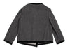 COMME des GARCONS JAPAN. TRICOT.  Black Velor Trimmed Wool Jacket