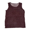 ISSEY MIYAKE PERMANENTE Japan. Brown Printed Stretch Mesh Tank Top Blouson