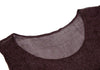 ISSEY MIYAKE PERMANENTE Japan. Brown Printed Stretch Mesh Tank Top Blouson