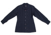 COMME des GARCONS JAPAN. TRICOT. Navy Wool Back Pleated Switching Shirt