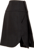 JIL SANDER Black Wool Wrap Skirt