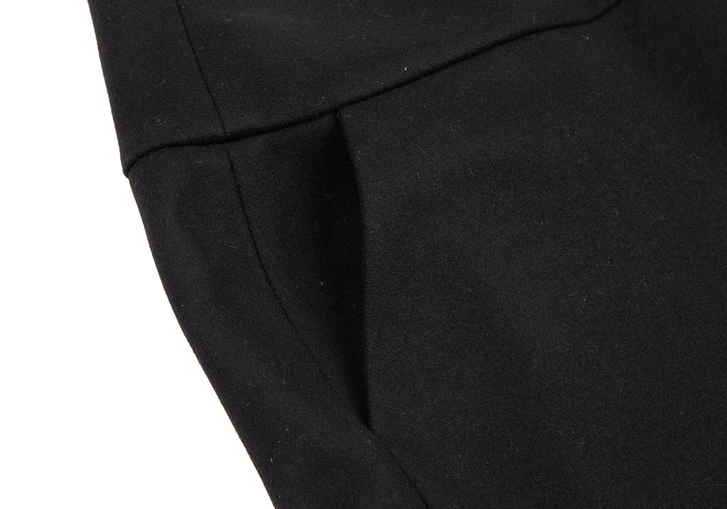 JIL SANDER Black Wool Wrap Skirt