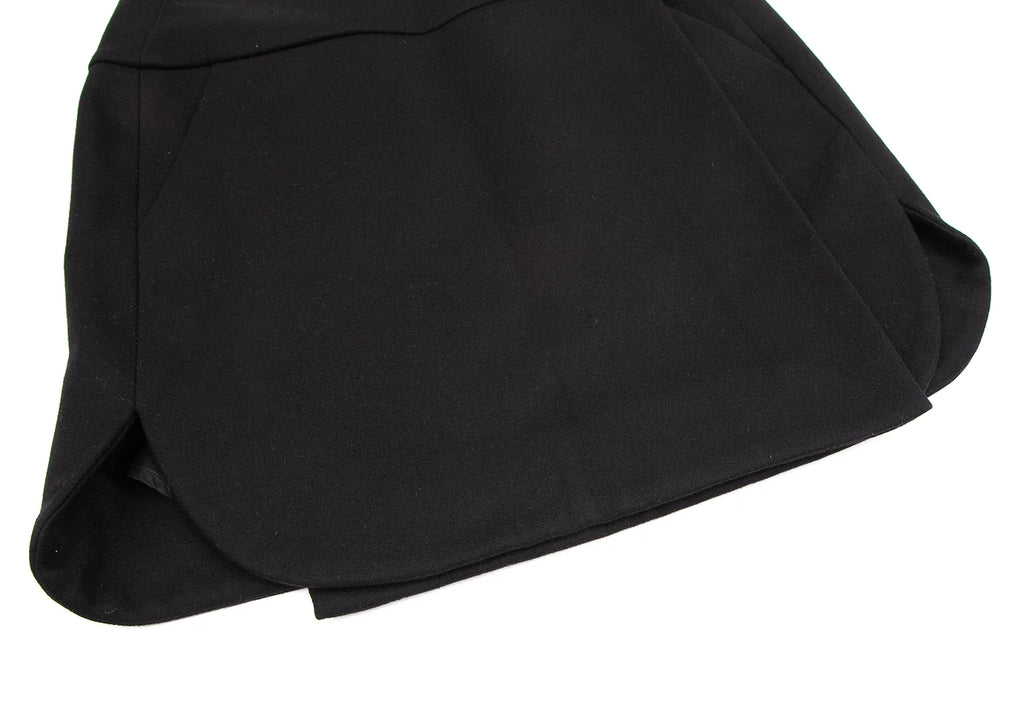JIL SANDER Black Wool Wrap Skirt