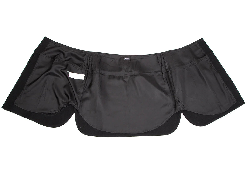 JIL SANDER Black Wool Wrap Skirt