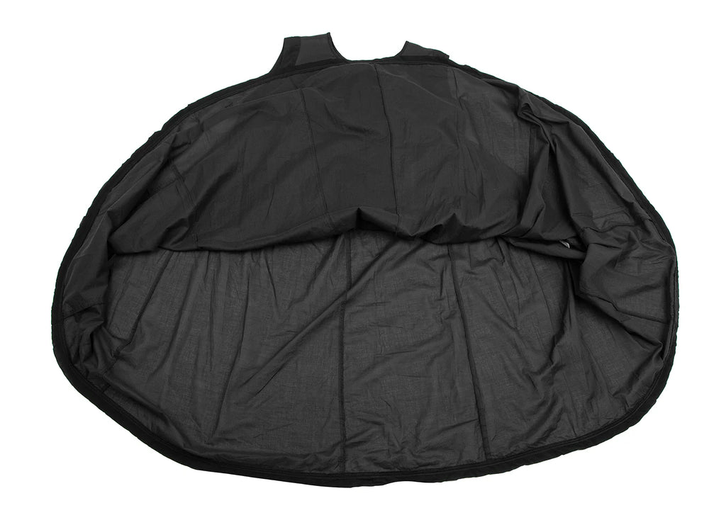 yoriori Japan. Black Random Gathered Flare Dress