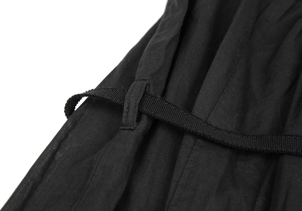 yoriori Japan. Black Random Gathered Flare Dress