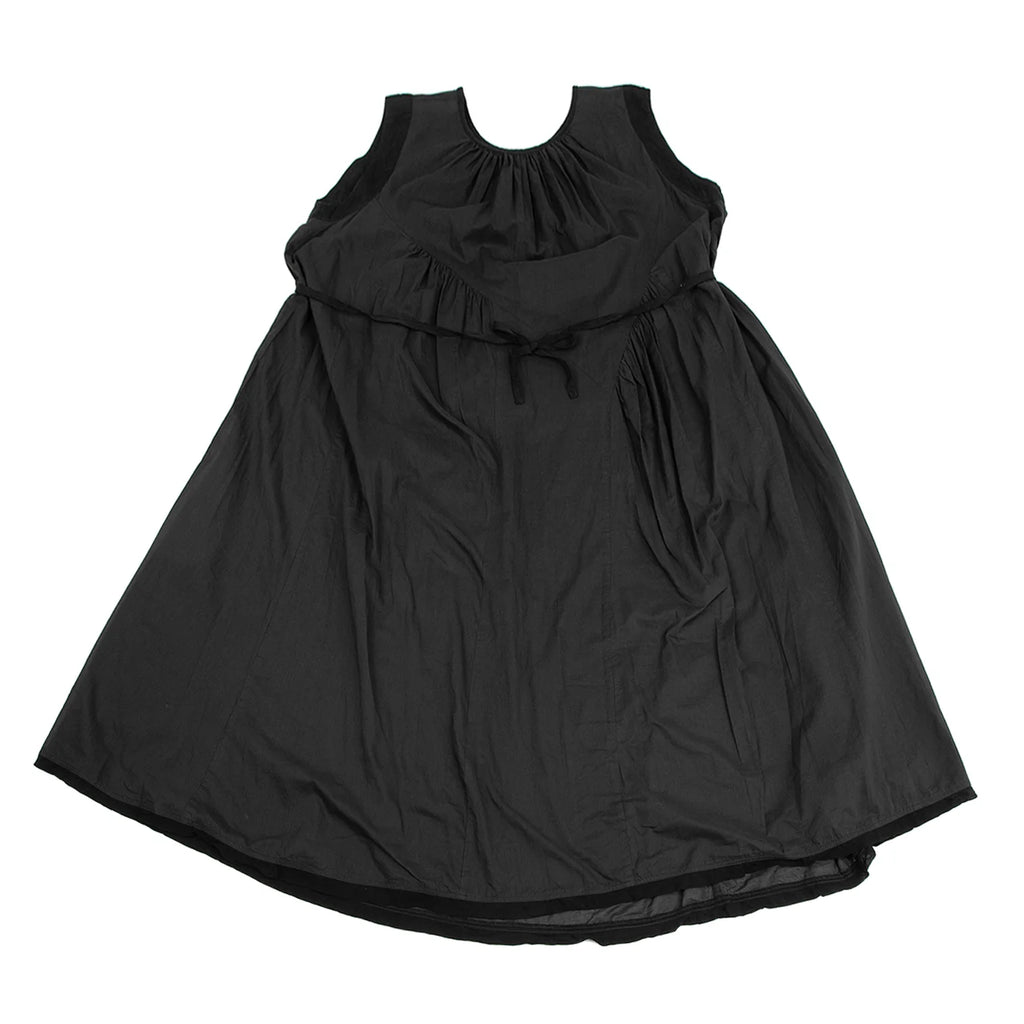 yoriori Japan. Black Random Gathered Flare Dress