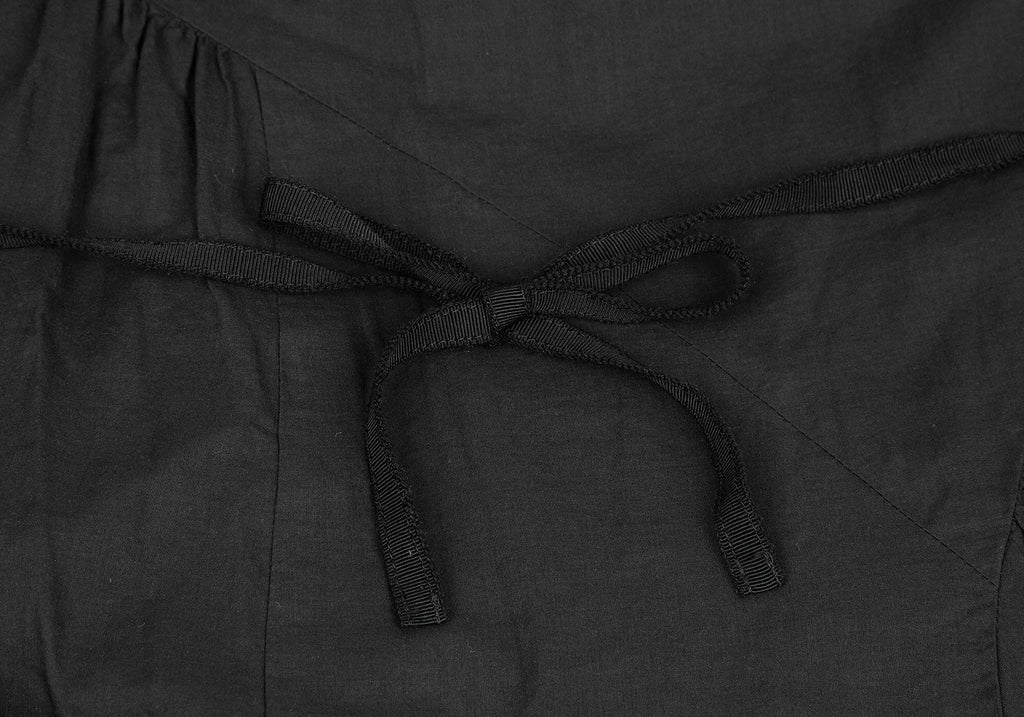 yoriori Japan. Black Random Gathered Flare Dress