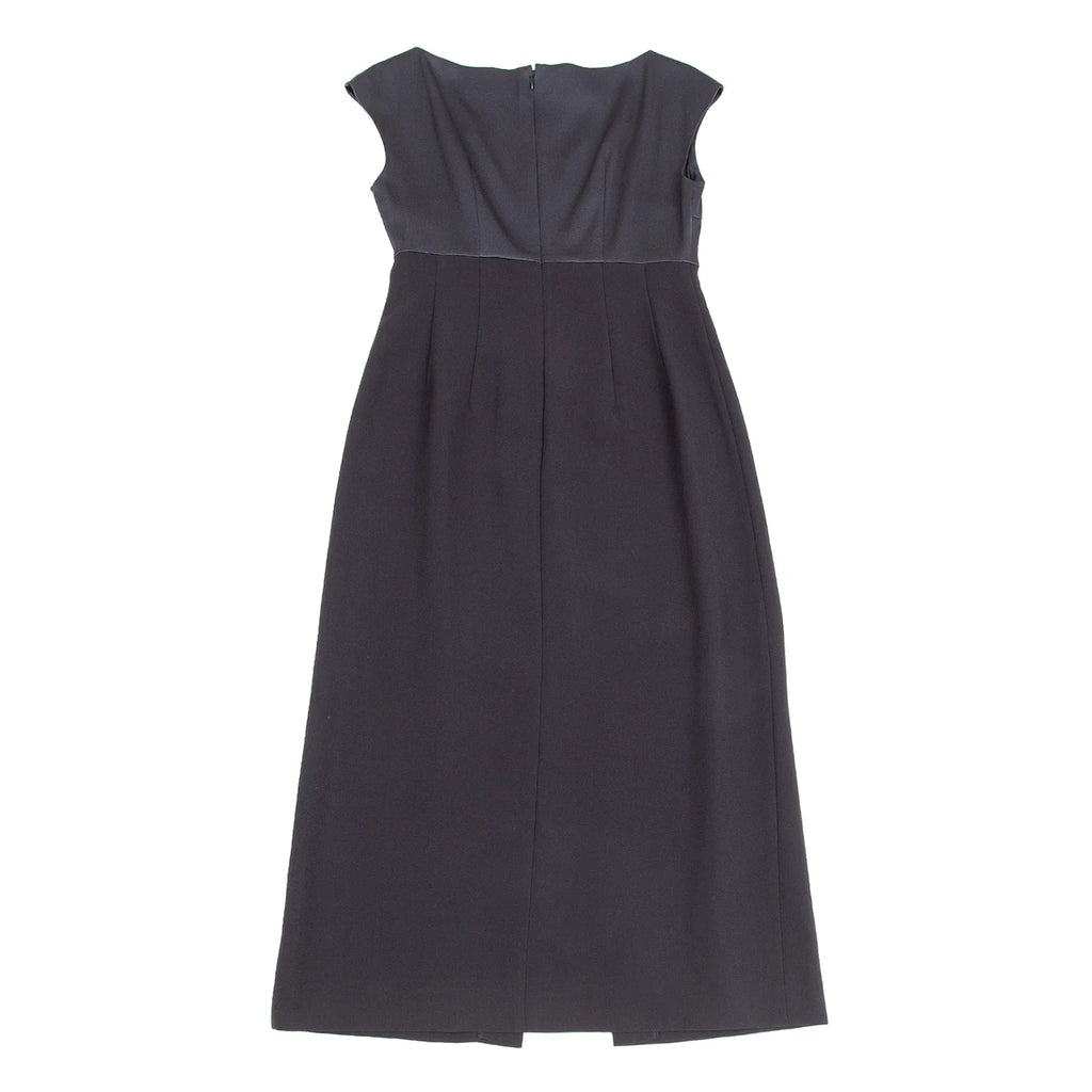 BEAUTY & YOUTH UNITED ARROWS JAPAN. Navy Polytech Switching Dress