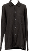 ISSEY MIYAKE JAPAN. Plantation Dyed Stripe Jacquard Black Long Sleeve Shirt