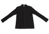 ISSEY MIYAKE JAPAN. Plantation Dyed Stripe Jacquard Black Long Sleeve Shirt