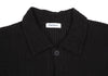 ISSEY MIYAKE JAPAN. Plantation Dyed Stripe Jacquard Black Long Sleeve Shirt