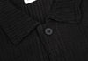 ISSEY MIYAKE JAPAN. Plantation Dyed Stripe Jacquard Black Long Sleeve Shirt