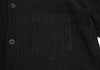 ISSEY MIYAKE JAPAN. Plantation Dyed Stripe Jacquard Black Long Sleeve Shirt