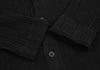 ISSEY MIYAKE JAPAN. Plantation Dyed Stripe Jacquard Black Long Sleeve Shirt