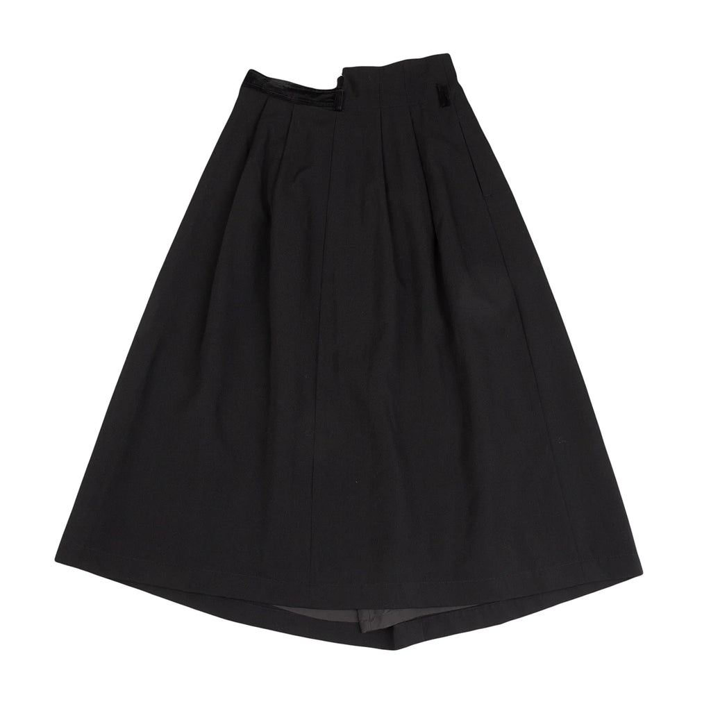 COMME des GARCONS JAPAN. Black Velours Switching Skirt