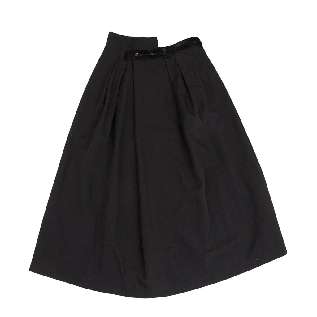 COMME des GARCONS JAPAN. Black Velours Switching Skirt