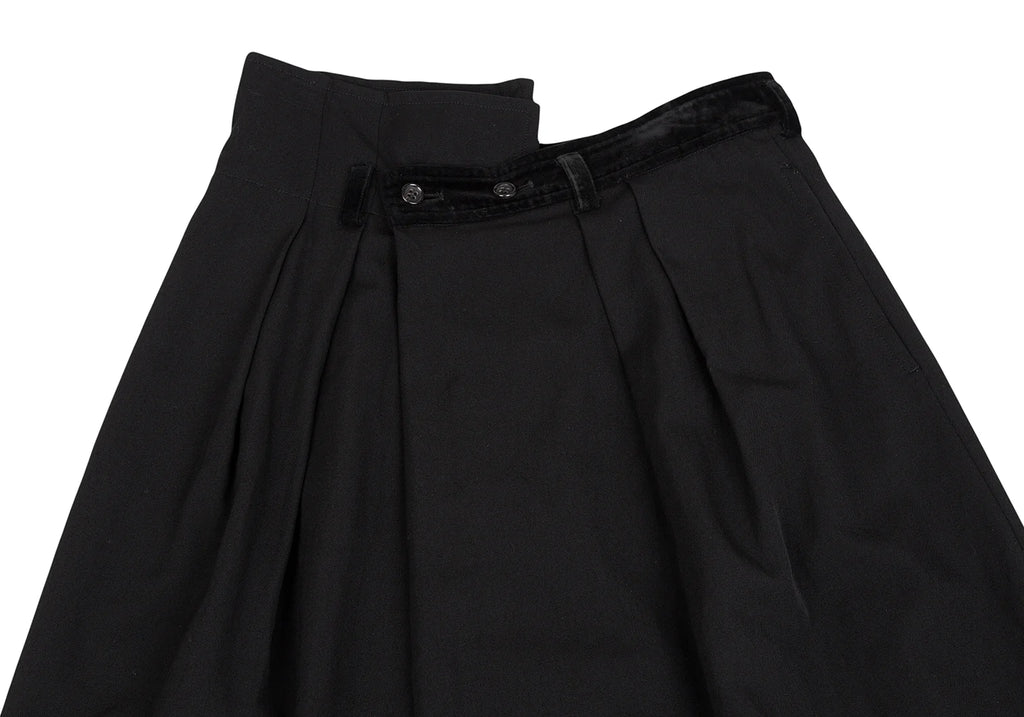 COMME des GARCONS JAPAN. Black Velours Switching Skirt