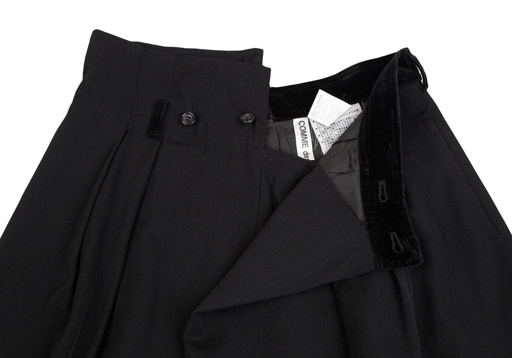 COMME des GARCONS JAPAN. Black Velours Switching Skirt