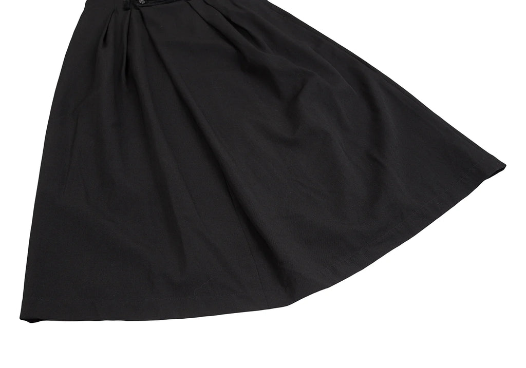 COMME des GARCONS JAPAN. Black Velours Switching Skirt