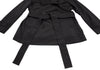 yoshie inaba JAPAN. Black Nylon Cotton Belted Coat