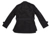 yoshie inaba JAPAN. Black Nylon Cotton Belted Coat