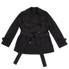yoshie inaba JAPAN. Black Nylon Cotton Belted Coat
