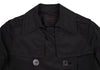 yoshie inaba JAPAN. Black Nylon Cotton Belted Coat