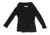 united bamboo  Japan. Black Cashmere Blend Knit Cardigan