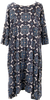 Issey Miyake Japan. Zucca. Beige, Blue Geometric Printed Dress