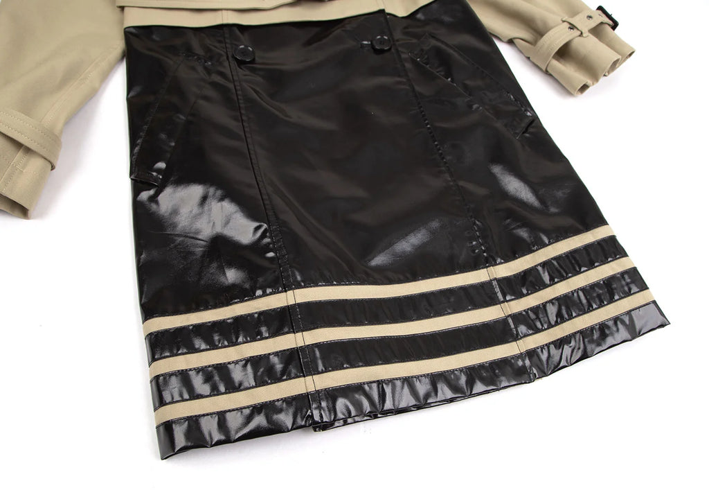 Jean Paul GAULTIER PARIS. FOR SEPT PREMIERES. Beige/Black Swiching Trench Coat