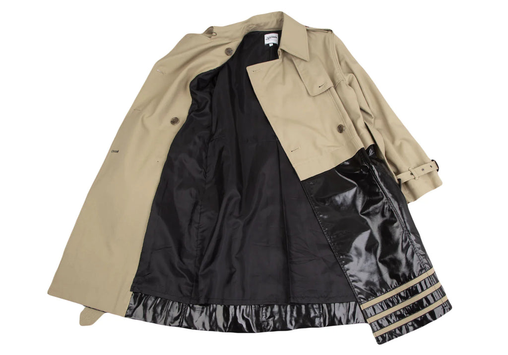 Jean Paul GAULTIER PARIS. FOR SEPT PREMIERES. Beige/Black Swiching Trench Coat