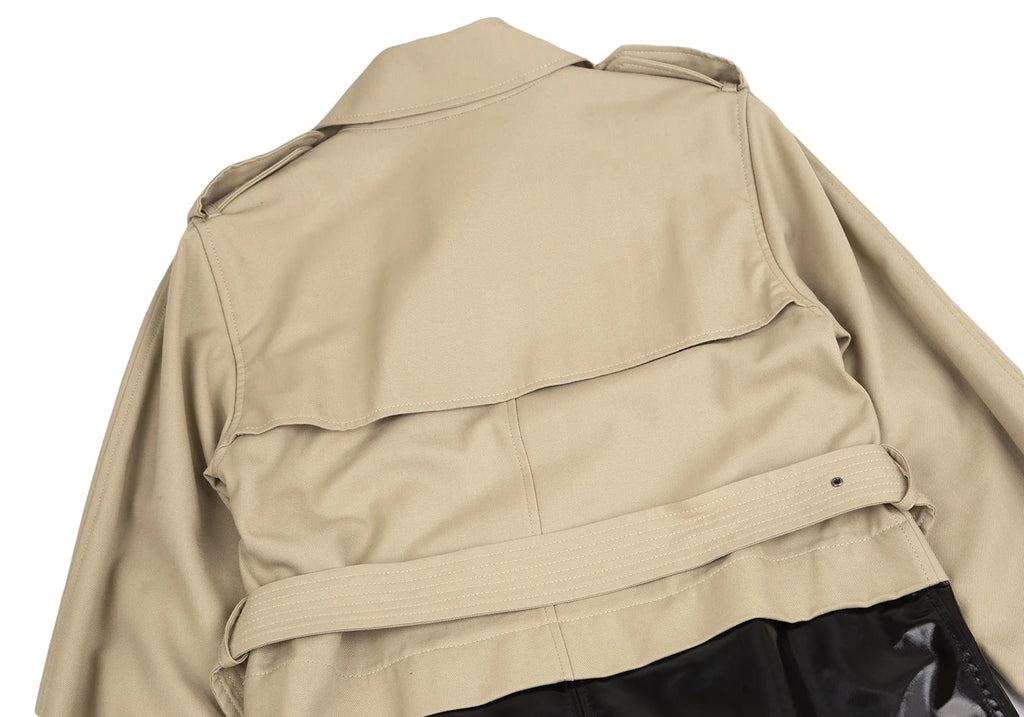Jean Paul GAULTIER PARIS. FOR SEPT PREMIERES. Beige/Black Swiching Trench Coat