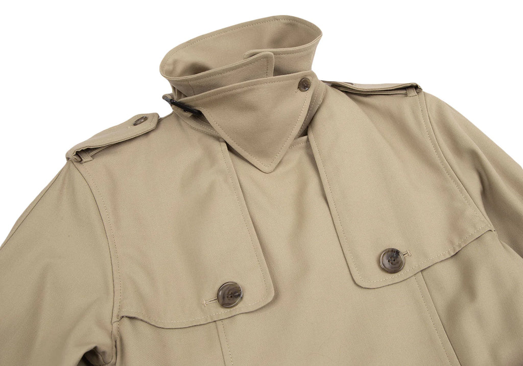 Jean Paul GAULTIER PARIS. FOR SEPT PREMIERES. Beige/Black Swiching Trench Coat