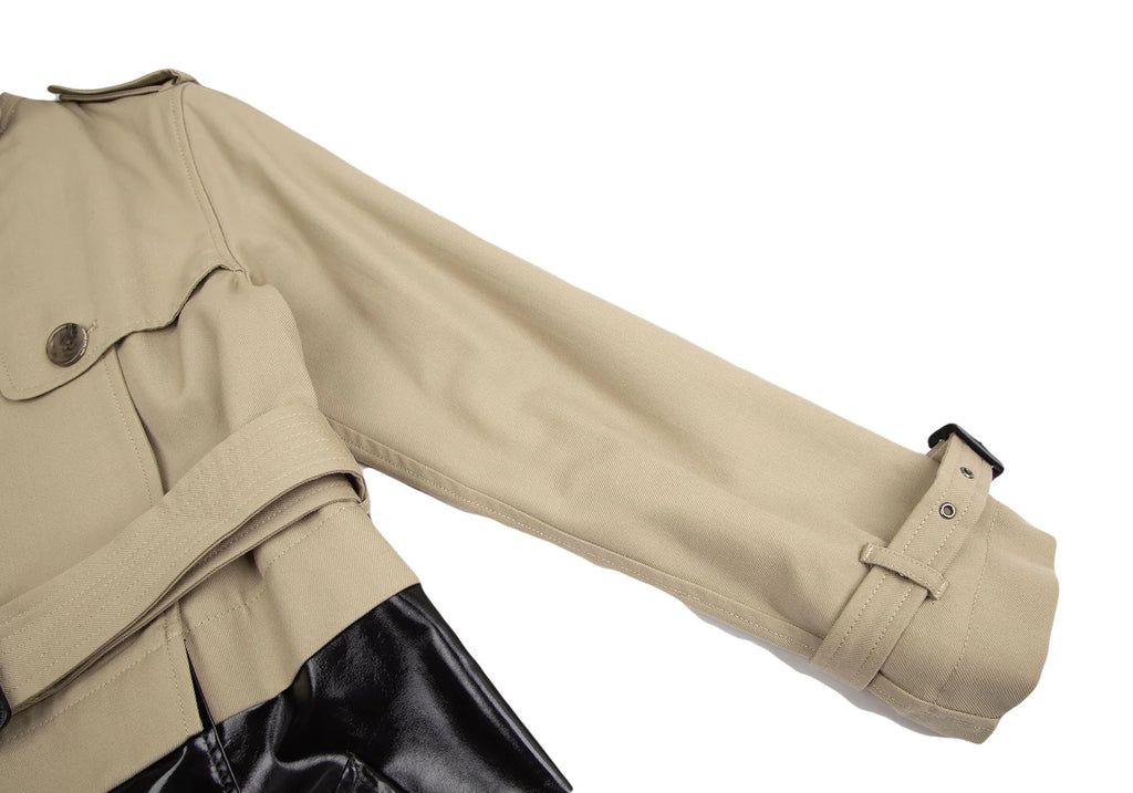 Jean Paul GAULTIER PARIS. FOR SEPT PREMIERES. Beige/Black Swiching Trench Coat