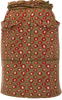 GAULTIER JEANS Paris.  Khaki-green, Red Dot Cotton Blend Printed Wrap Skirt
