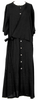 YOHJI YAMAMOTO JAPAN. Ground Y Flap Layer Rayon Black Shirt Dress