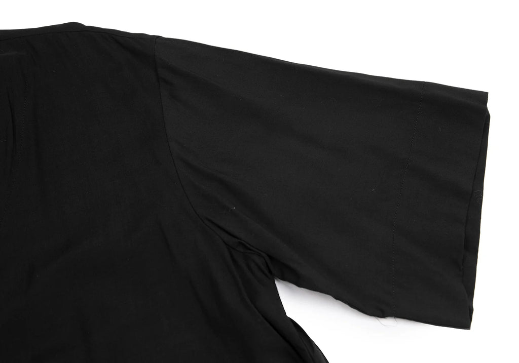 YOHJI YAMAMOTO JAPAN. Ground Y Flap Layer Rayon Black Shirt Dress