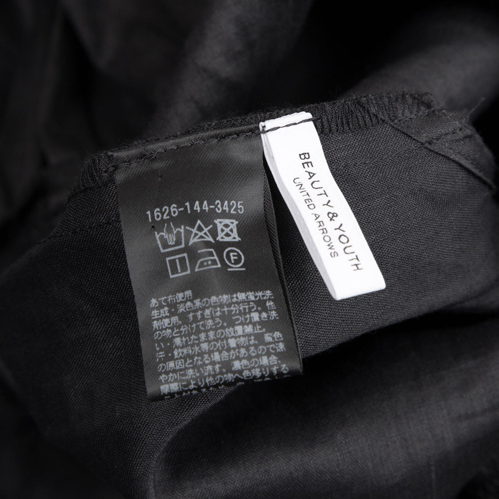 BEAUTY & YOUTH UNITED ARROWS JAPAN. Charcoal Linen Sleeveless Tiered Dress